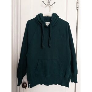 American Eagle Outfitters Dark Green Cozy Pullover Hoodie Sweatshirt Womens S